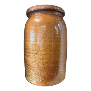 Antique Salt-Glazed Stoneware Crock 2gal For Sale