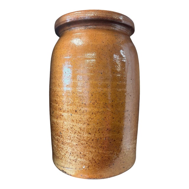 Antique Salt-Glazed Stoneware Crock 2gal For Sale