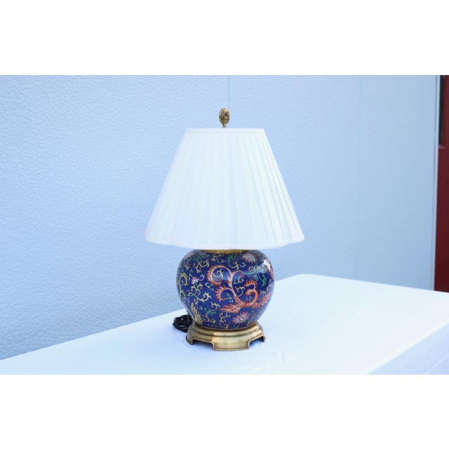 1970s Vintage Late 20th-Century Wildwood Chinoiserie Ginger Jar Porcelain Table Lamp For Sale - Image 5 of 17