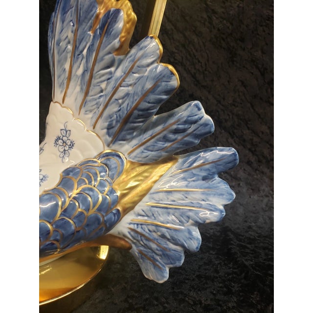 Societa Porcellane Artistiche Firence Italy Porcelain Pigeon 23"Lamp (Read) For Sale - Image 10 of 18