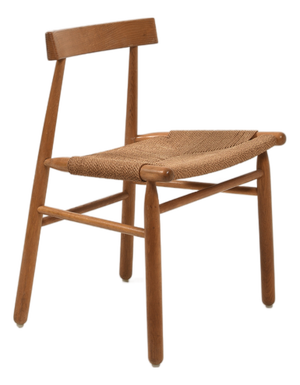 Mid-Century Modern Scandinavian Chair in Oak and Woven Papercord, 1950s