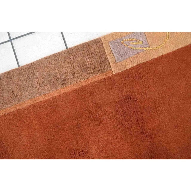 1970s Handmade Vintage Tibetan Khaden Rug 4' X 5.3' For Sale - Image 9 of 11