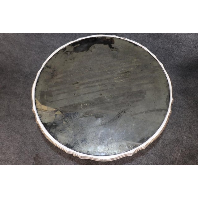 Pair French Louis XV Style Parcel Gilt Distressed Mirror Top End Tables For Sale In Philadelphia - Image 6 of 11