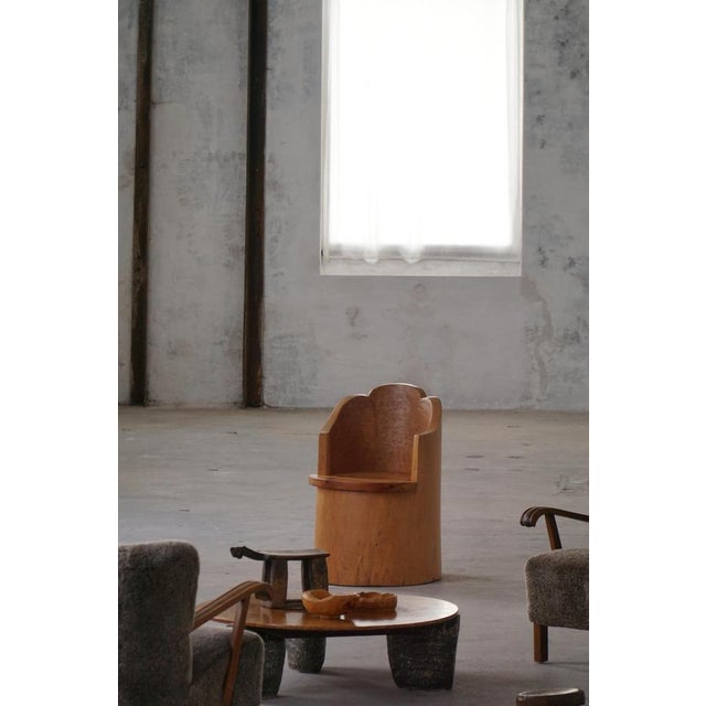 Swedish Modern Wabi-Sabi Style Stump Chair in Pine, 1960s For Sale - Image 12 of 17