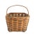Wood Vintage Hand Woven Fixed Handle Basket, 1900's For Sale - Image 7 of 10