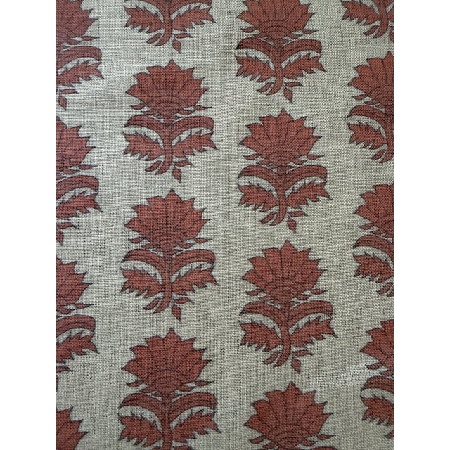 Alex Conroy Textiles Colored Thistle Linen Fabric 2 1/2 Yards For Sale - Image 4 of 6