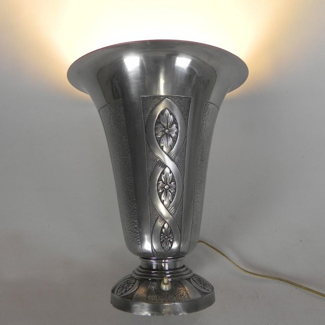 Art Deco Aluminium Uplight Table Lamp, 1930s For Sale - Image 10 of 18