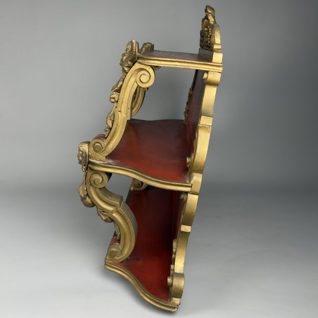 Antique Etagere in Carved Wood, 1800s For Sale - Image 4 of 14