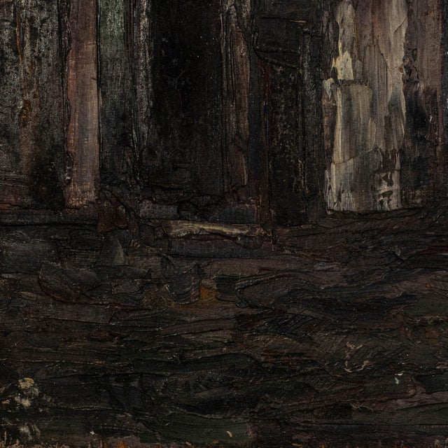 Early 20th Century French Oil on Canvas Townscape For Sale - Image 14 of 18