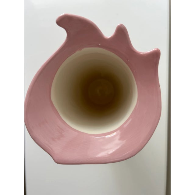 1980s Postmodern Ceramic Vase With Colorful Pattern Signed Gilson For Sale - Image 10 of 12