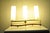 Vintage Mid Century Modern Stilnovo Brass Walnut & Glass Sculptural Table Lamp For Sale - Image 4 of 11