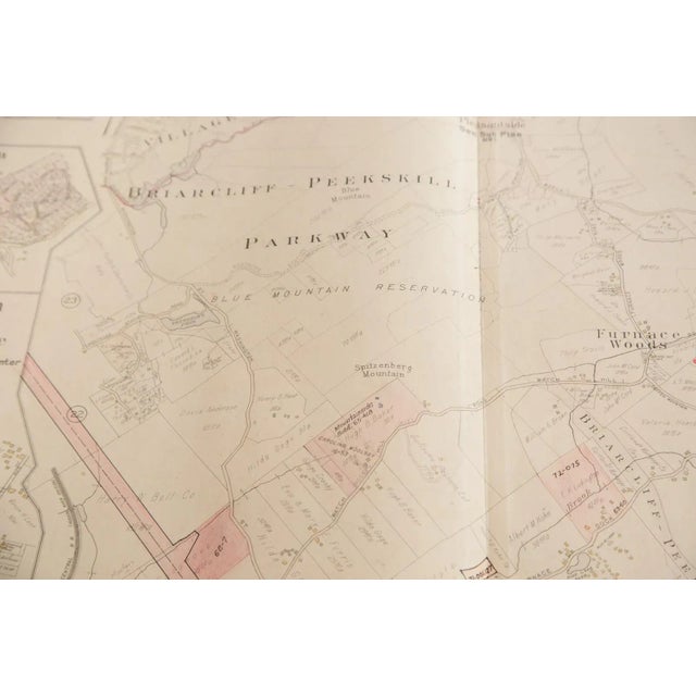 1930s Vintage Hopkins Map of Town of Cortlandt NY For Sale - Image 5 of 6