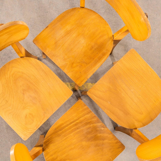 Brown Vintage French Luterma Chapel Dining Chairs in Bentwood, 1950s, Set of 4 For Sale - Image 8 of 12