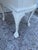 Vintage French Provincial Kidney Desk in Vintage Ivory Finish With Claw-and-Ball Feet For Sale - Image 9 of 13