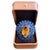 Bochic “Orient” Vintage Natural Kyanite and Citrine Ring Set In 18K White Gold & Silver Natural Pear Shape Orange Citrin...