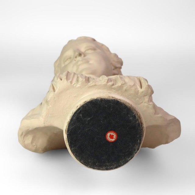 1970s Vintage Austin Production Classical Terra Cotta Bust of a Maiden C1978 For Sale - Image 5 of 10