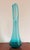 Viking Glass Company Large Mid Century Modern Tall Teal Stretch Glass Swung Vase - Viking Style For Sale - Image 4 of 8