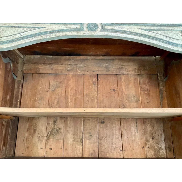 Monumental Late 18th Century French Provincial Painted Louis XV Armoire, Circa 1770–1800 For Sale - Image 10 of 18