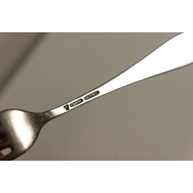 Silver RLB Lunt Silversmiths Sterling Silver Set of 5 Knives & 5 Forks For Sale - Image 8 of 10