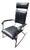 Stitched Leather Rocking Chair by Jacques Adnet, 1950s For Sale