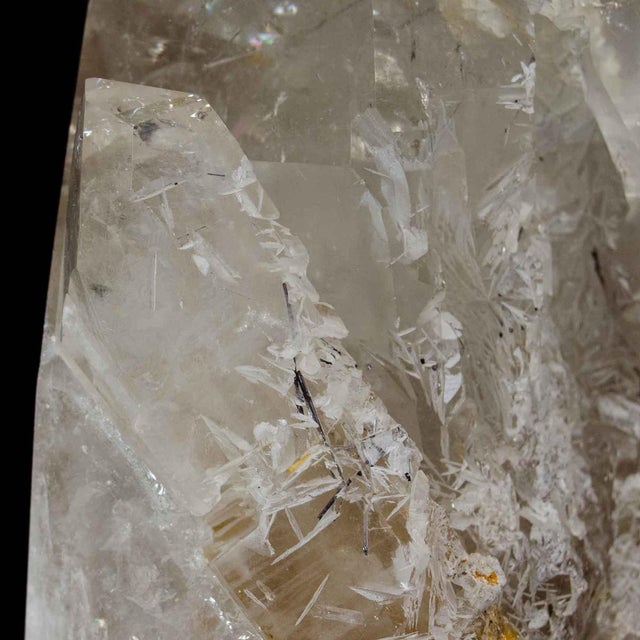 Large Smoky Quartz Point, 79 Pounds, Black Tourmaline Inclusions (Brazil #G0168) For Sale - Image 12 of 16