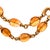 Mid-Century Modern Vintage Citrine Bead 18k Gold Two Strand Necklace For Sale - Image 3 of 10