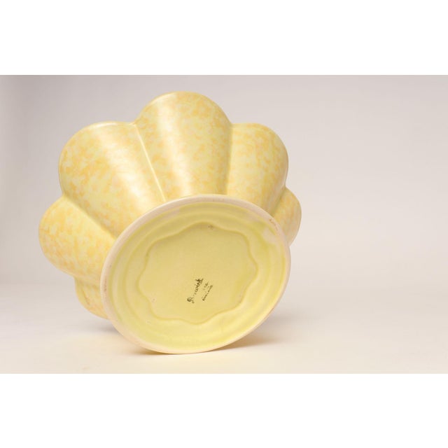 English Art Deco Ceramic Fluted Yellow, Orange and Green Compote Bowl by Beswick For Sale In New York - Image 6 of 15