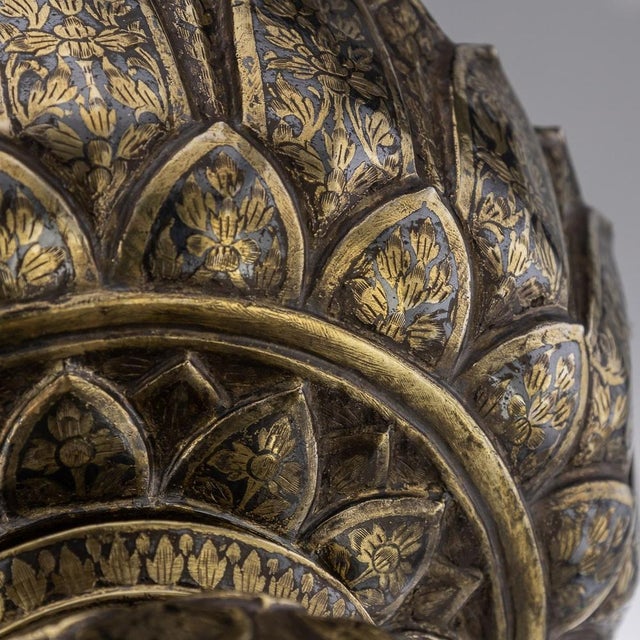 19th Century Thai Silver-Gilt Niello Enamel Bowl, 1800s For Sale - Image 13 of 18