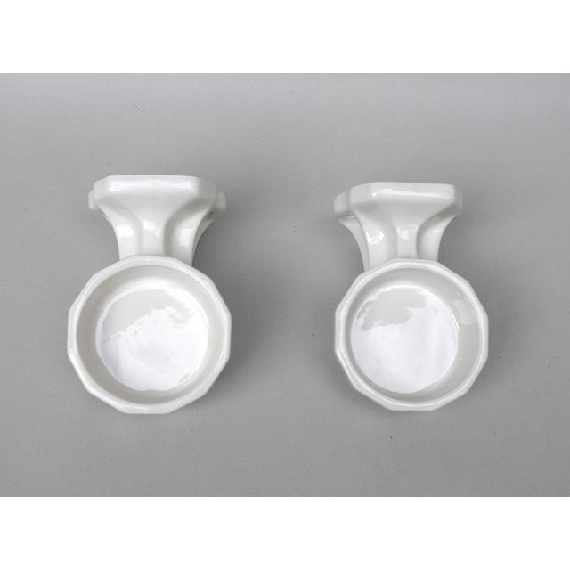 Art Deco Odol Toothpaste Cup with Wall Holders in Ceramic & Glass, 1920s, Set of 4 For Sale - Image 15 of 18