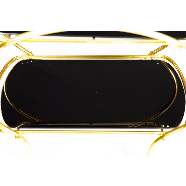 Hollywood Regency Brass Serving Trolley Cocktail Table For Sale - Image 17 of 17