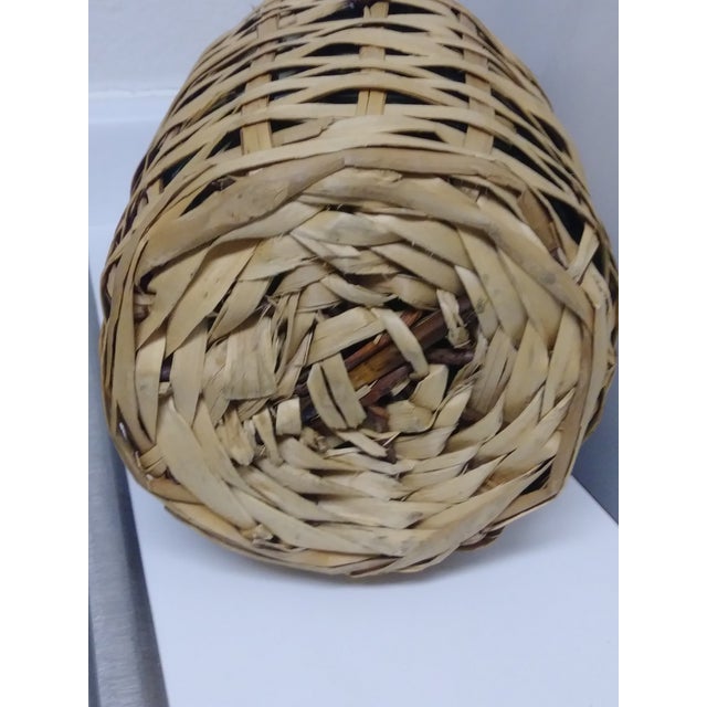 Tan 1970s Wicker Wine Bottles - a Pair For Sale - Image 8 of 13
