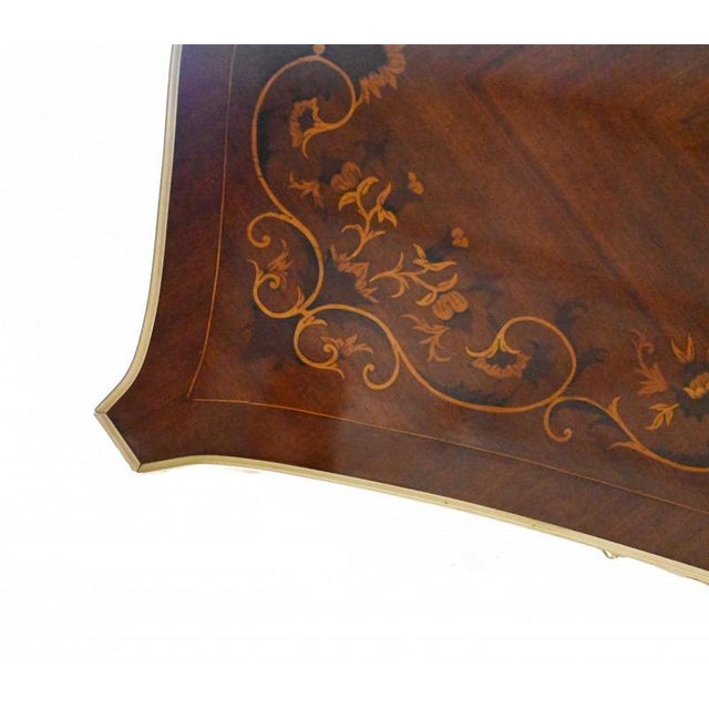 French Coffee Table in Marquetry Inlay For Sale - Image 3 of 7