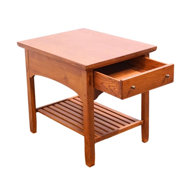 Late 20th Century Lexington Bob Timberlake Arts and Crafts Collection Mission Style 22" Accent End Table For Sale - Image 5 of 11