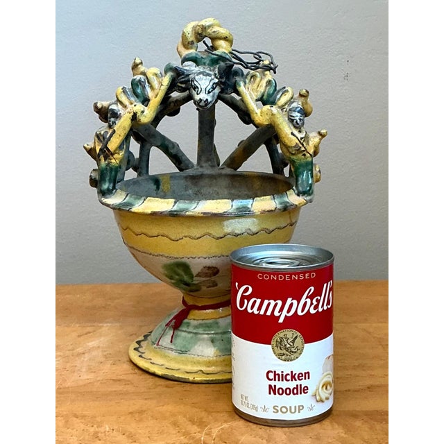 Vintage Polychromed Ceramic Incensario For Sale - Image 13 of 14