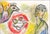 Marc Chagall 1966 Bezaleel and His Two Golden Cherubim Modern Yellow Lithograph Marc Chagall For Sale - Image 4 of 6