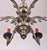Antique Metal 6-Arm Chandelier For Sale - Image 6 of 6