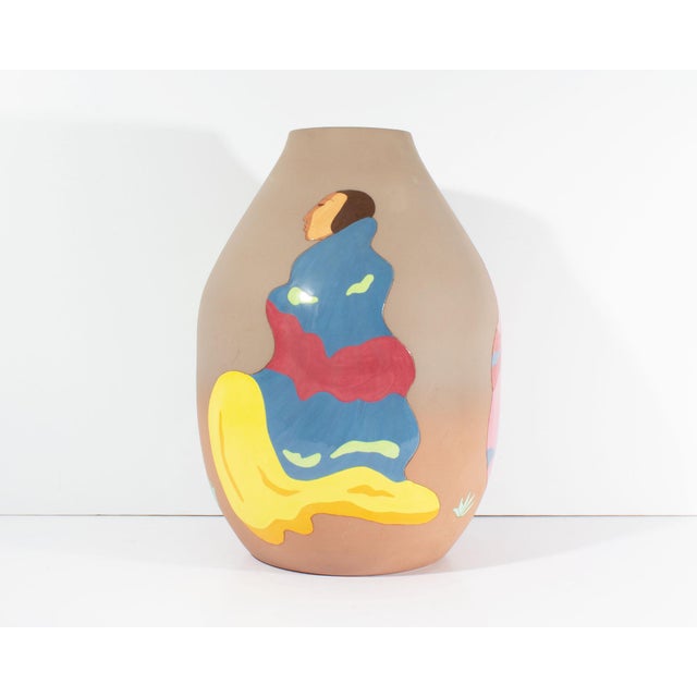 Figurative 1989 “Story Teller” Limited Edition Vase by r.c. Gorman For Sale - Image 3 of 10