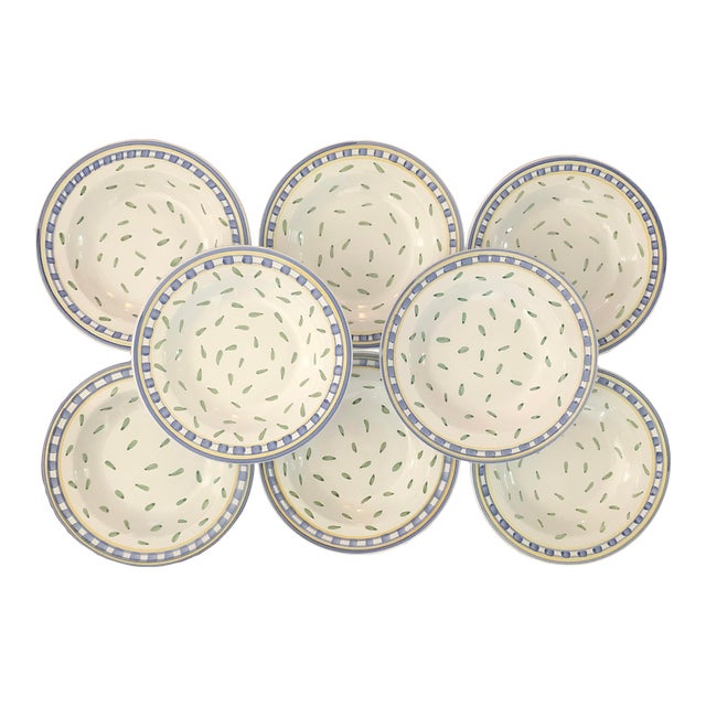 2000s Williams Sonoma Tournesol Rim Soup Bowls- Set of 8 For Sale