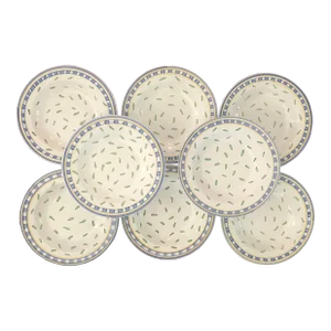 2000s Williams Sonoma Tournesol Rim Soup Bowls- Set of 8