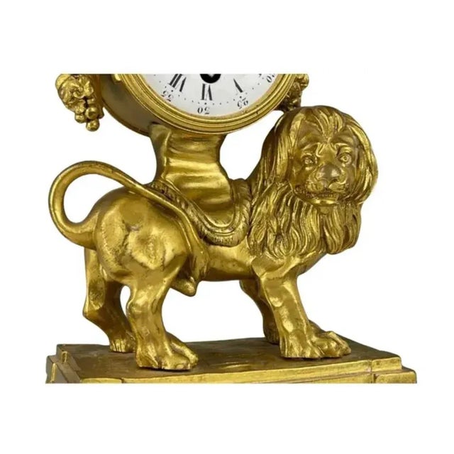 French Louis XVI Style Gilt Bronze Mantel Clock For Sale - Image 3 of 7