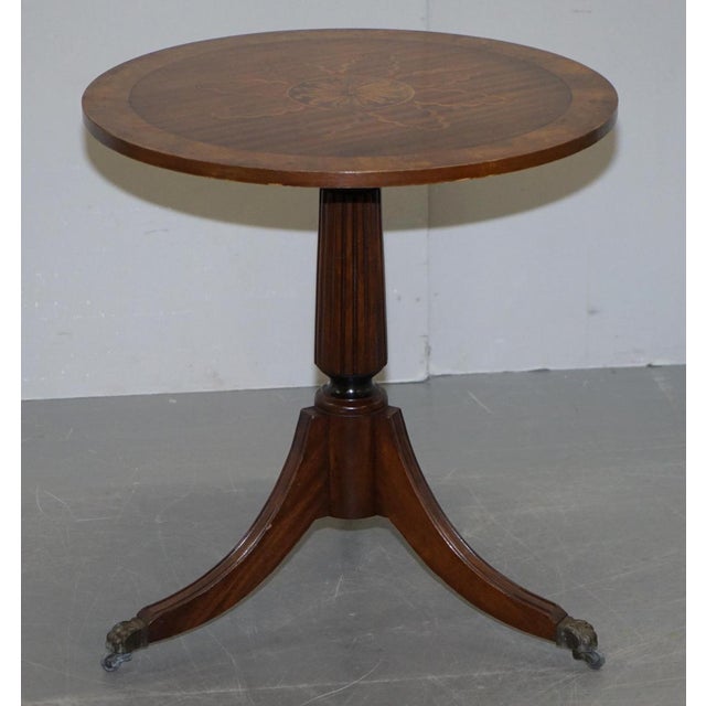 Burr Walnut Marquetry Inlay Side Tables, Set of 2 For Sale - Image 11 of 18