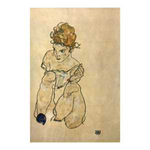 1981 Egon Schiele 34 Erotic Drawings Seated Woman