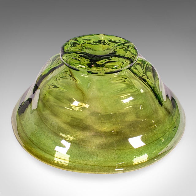 Vintage Mid Century Modern Fruit Bowl, Continental, Art Glass Serving Dish, 1970 For Sale - Image 10 of 12