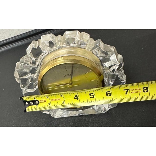 1970s 1970s Rock Crystal Linden Quartz Mantle/Alarm Clock For Sale - Image 5 of 5