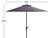 Traditional Athens 11Ft Round Crank Umbrella, Navy & White For Sale - Image 3 of 5