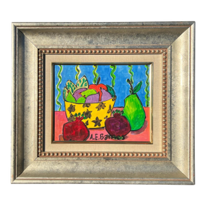 Original Still Life Pomegranates & Pears, A. E. Barnes, Signed.