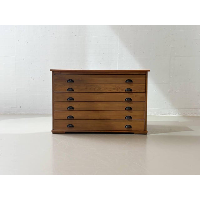 Archive Chest of 6 Drawers in Cherrywood, 1970s For Sale - Image 16 of 17