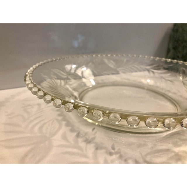 1940s Etched Glass Bowl With Decorative Balls For Sale - Image 4 of 9