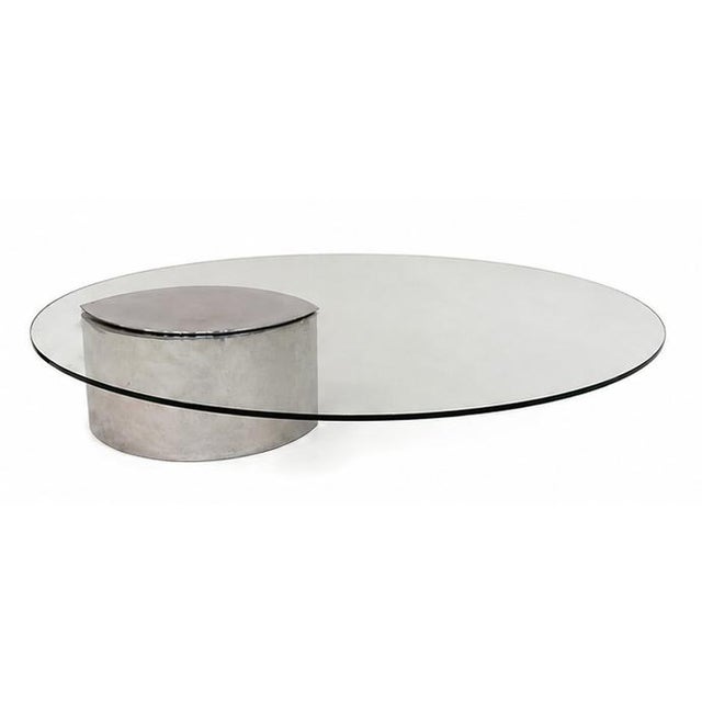 Cini Boeri 1970s Attributed to Cini Boeri Chromed Steel and Glass 'Lunario' Table For Sale - Image 4 of 4