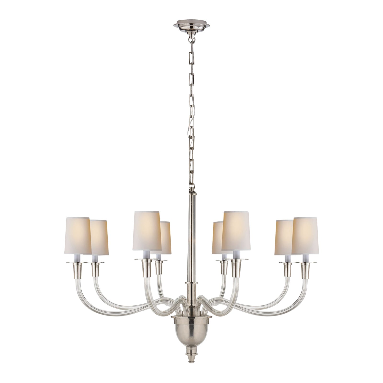 Visual Comfort Thomas O'Brien Vivian 8 Light 36 Inch Polished Nickel